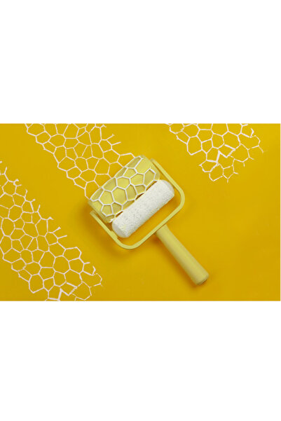 CosmosCraft Voroni Bal Peteği Desenli Duvar Boya Rulosu,25 Cm,plastik