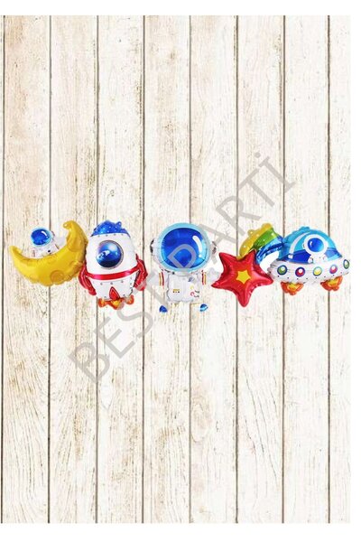 BEST PARTİ DOĞUM GÜNÜ PARTİ SÜSLERİ Uzay Temalı Mini Konsept Folyo Balon Seti