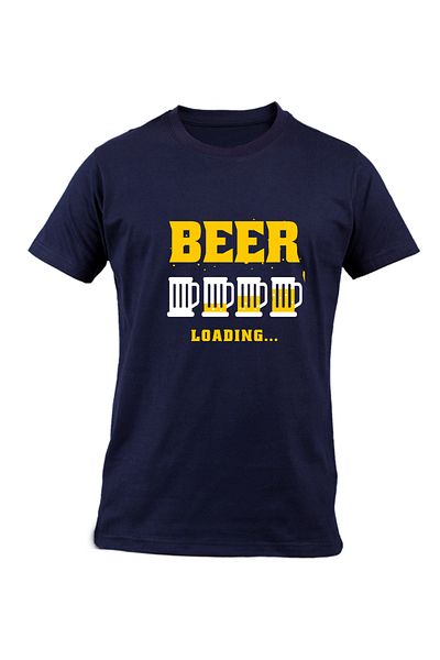 Efendioğlu Design Μπύρα με στάμπα Beer Loading Βαμβακερό T-shirt
