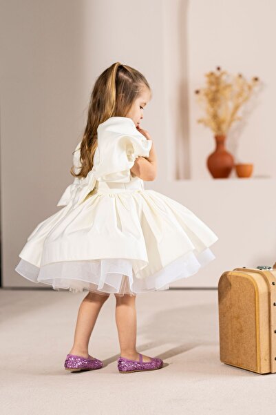 Linola Baby Kids Ekru Kabarık Balerin Elbise - Daisy