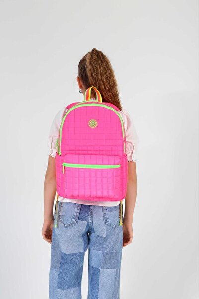 KAUKKO K1771 Model Quilted Pink Backpack