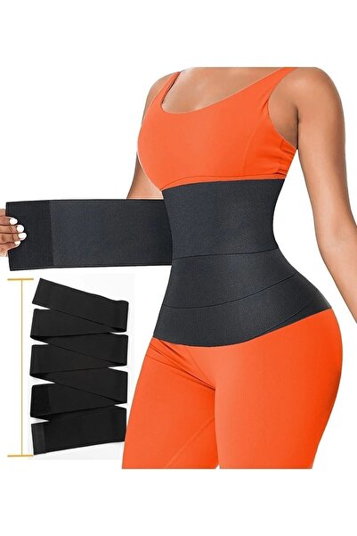 Q-İN Waist Trainer Inceltici Zayıflatıcı Bele Dolamalı Kum Saati 4m Sarma Bel Korsesi