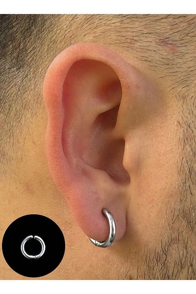 Piercing Market Steel & Silver Perforation-Free Compression Unisex Fake Lip Nose Ear Cartilage Septum 316l Surgical Steel Ear Cuff Earrings
