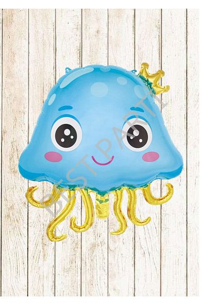 BEST PARTİ DOĞUM GÜNÜ PARTİ SÜSLERİ Jellyfish Blue Foil Balloon