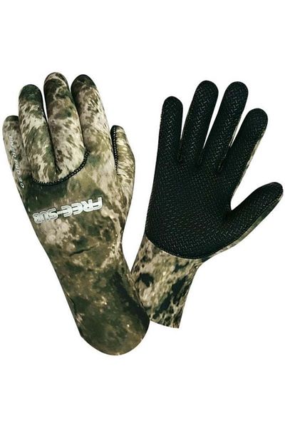 Free-Sub 3mm Neoprene Diving Gloves Diver Pro Expert Green S E04