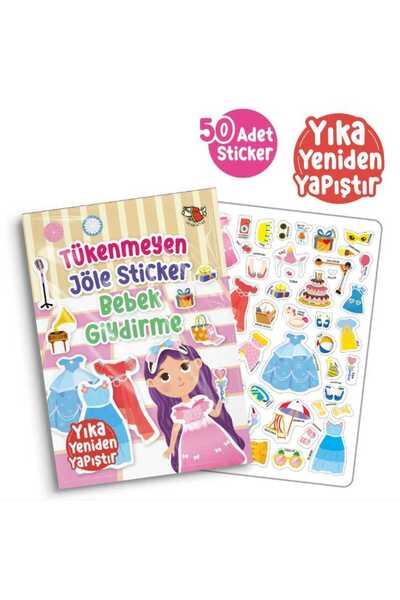 Uçan Kitap Tükenmeyen Jöle Sticker Bebek Giydirme
