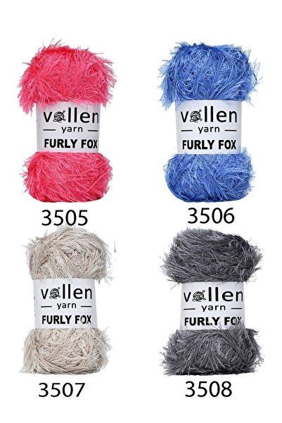 vollen yarn Furly Fox  El Örgü İpi Hırka Kazak İpliği,Tuylu ip,Pelus İp,Sakalli ip,Battaniye ipi,Paspas ipi