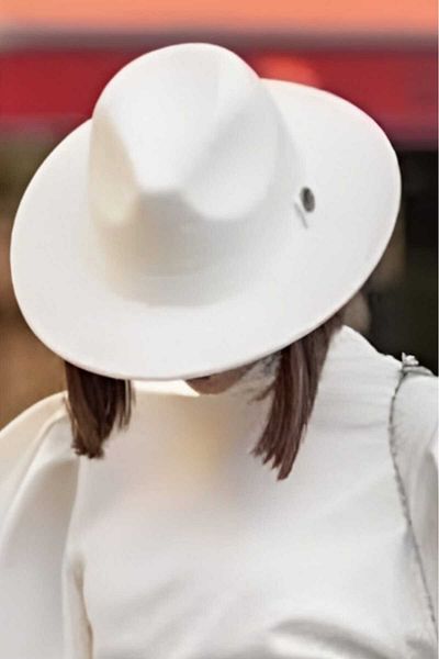 Mood Agenda Pălărie Fedora Panama ajustabilă cu ștampilă pentru femei