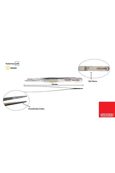 CETA FORM Straight Blunt Tip Tweezers 140 Mm H43-140-sa