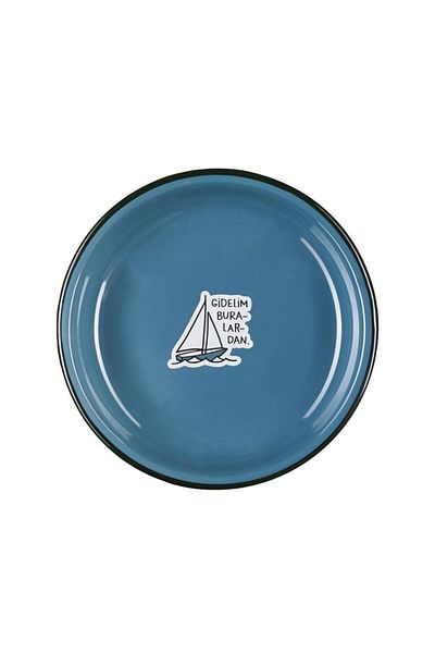 Paşabahçe Gidelim Buralar Ceramic Cake Plate 15.5cm