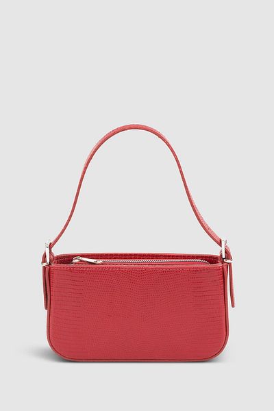 Housebags Geantă Baguette Roșie - STD 208 Classic, Cataramă Femei