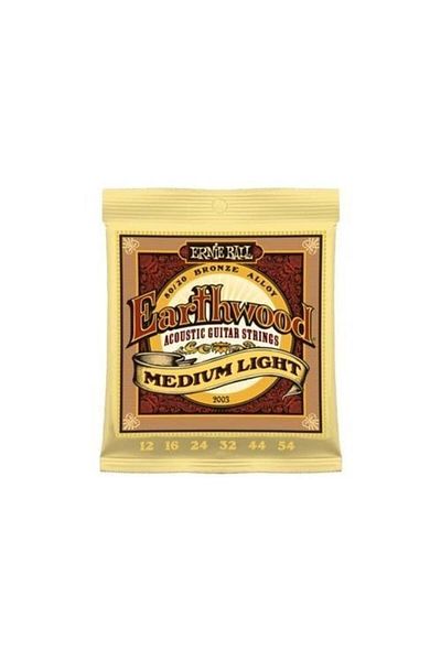 Ernie Ball Ernieball 2003 - 12-54 Medium Light Bronze Acoustic Guitar String, Earthwood