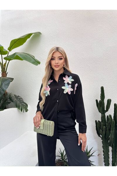 NEW STATION Rose Detailed Stylish Shirt