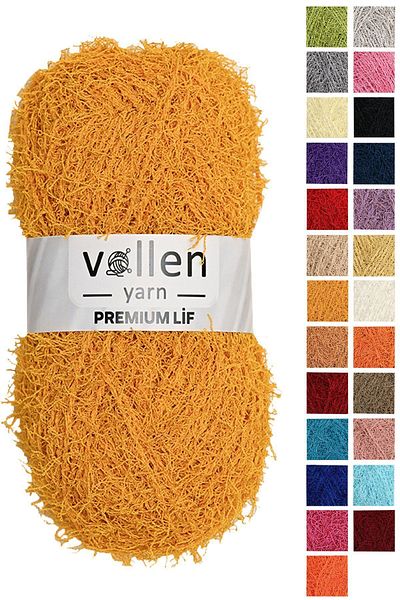 vollen yarn 5 Pieces Premium Hard Bath Loofah Rope, fringed Rope, hand knitting rope, hard washcloth rope