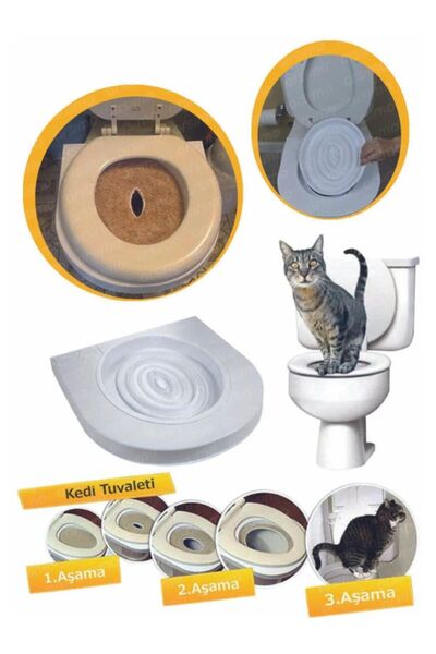 Genel Markalar Kedi Kumu Kabı Klozet Aparatı Citi Kitty Tuvaleti Eğitim Seti