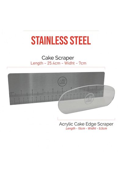 Cesil Stainless Scraper And Cake Straightener