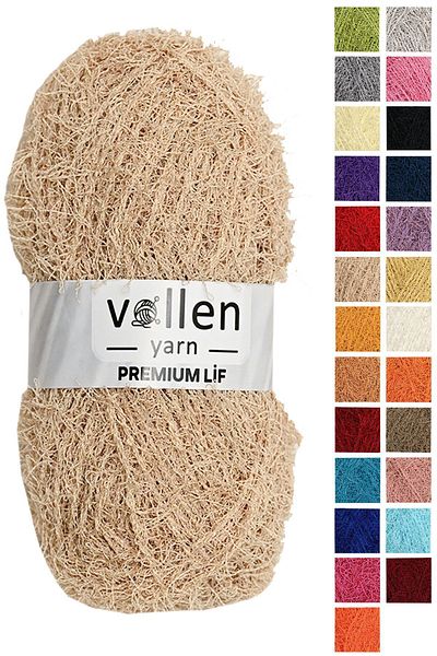 vollen yarn 5 τεμάχια Premium σκληρό νήμα μπάνιου, σχοινί με κρόσσια, σχοινί πλεξίματος χειρός, σκληρό νήμα