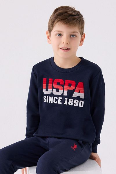 U.S. Polo Assn. Αδειοδοτημένο πρωτότυπο σετ κοστουμιού με γράμματα για αγόρι