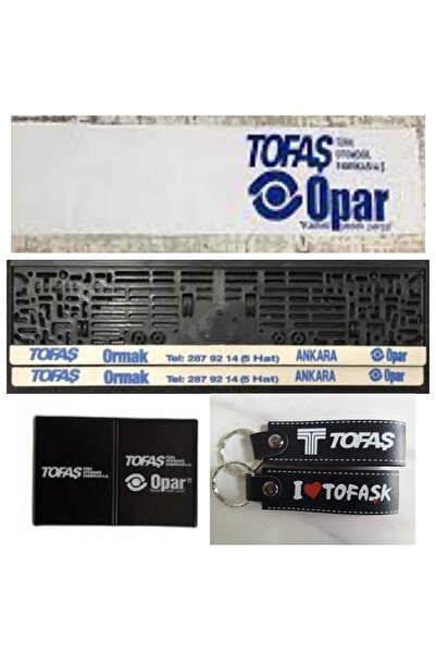 TOFAŞ PLAKALIK TAKIMI TORPİDO HAVLUSU RUHSAT KABI ANAHTARLIK