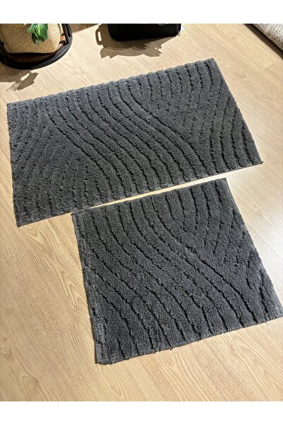 MaVaux Lilium Набір з 2 натуральних бавовняних килимків для ванної кімнати - 60x100 50x60 см