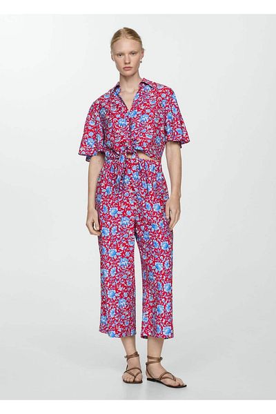 MANGO Woman Culotte nadrág virágmintával