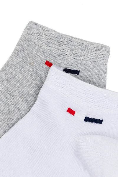 U.S. Polo Assn. Set de 2 șosete - Standard alb și gri