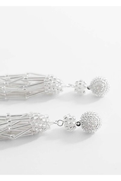 MANGO Woman Uzun kristal küpe