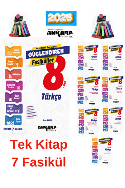 Ankara Yayıncılık Güncel 2025 8.Sınıf Lgs Hazırlık Güçlendiren Türkçe Konu An...