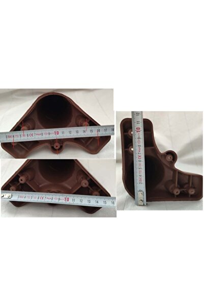 ZeyGen Zirve Picior din plastic Picior de bază Scaun - Picior de canapea Puf-Picior unitate TV Un singur 15 Cm Culoare Nuc