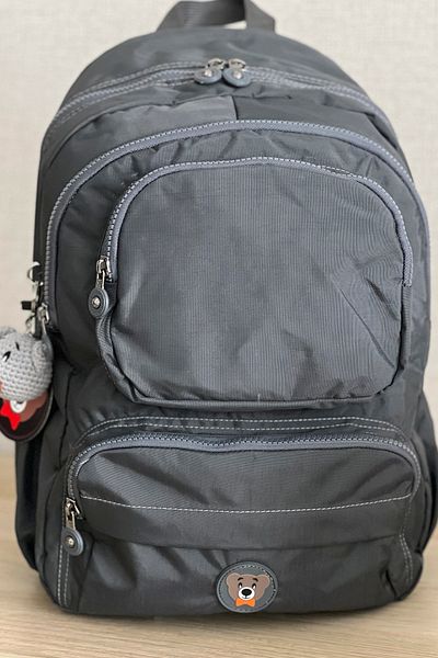 FCSTORE Unisex Σχολική Τσάντα - Αδιάβροχο ύφασμα κλίνκερ, σκούρο γκρι, μεσαίο μέγεθος, 40x30cm Τσάντα Laptop Travel
