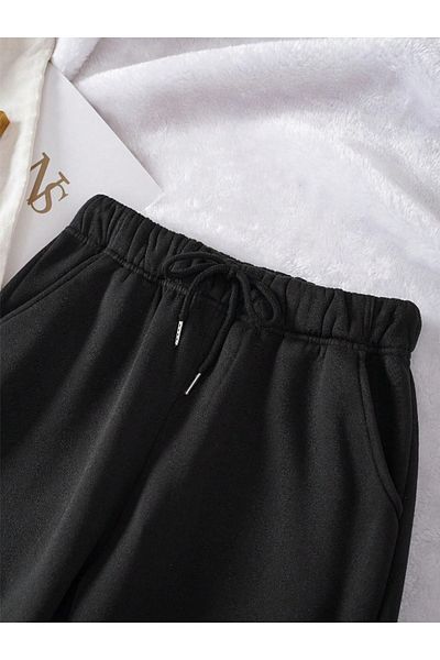 Fifty Color Ψηλόμεσο ελαστικό Winter Jogger Sweatpants Σετ 2 τεμαχίων