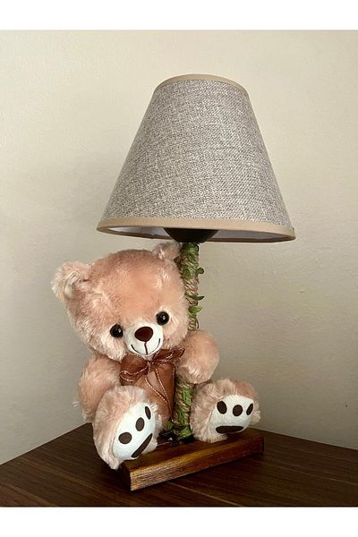 Tiny Desing Accessorıes Rope Plush Toy Lampshade - Baby and Children's Room (Teddy Bear)