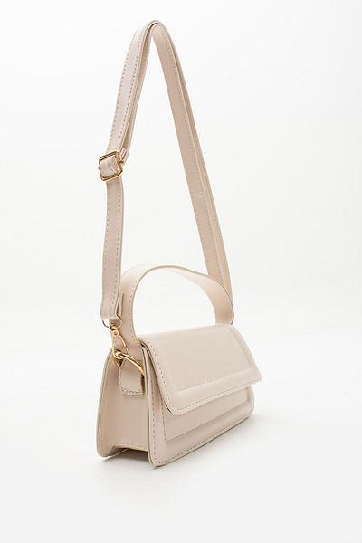 NBİBAGS Moi Cream Geantă de mână, de braț și de umăr pentru femei cu design elegant, cu curea reglabilă, L:10 E:21 L:7 cm