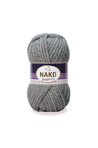 NAKO Γκρι σπαγγέτι πλεκτό σχοινί