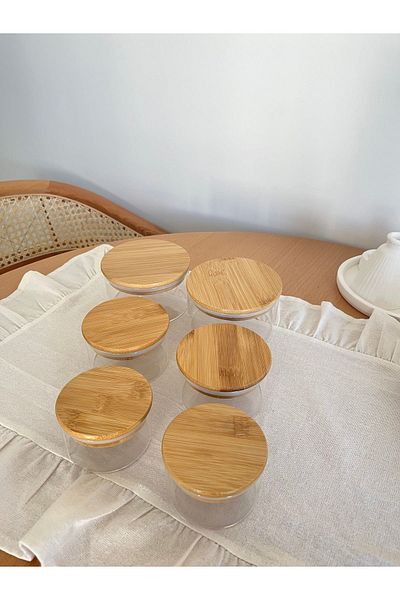 Mirilliahome 6 Piece Bamboo Vacuum Glass Breakfast Set - Breakfast Set
