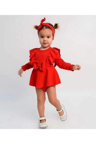 pony baby 'pony ile özel hisset' Romper Dress - Bow Detail and Bandana (socking Is Selling Separate)