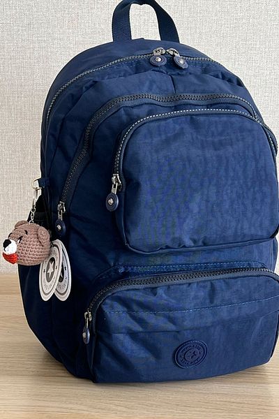 NEMO BAGS Unisex Navy Blue Backpack Σχολική Τσάντα Τσάντα ταξιδιού Laptop Αδιάβροχη / Μπρελόκ Amigurumi