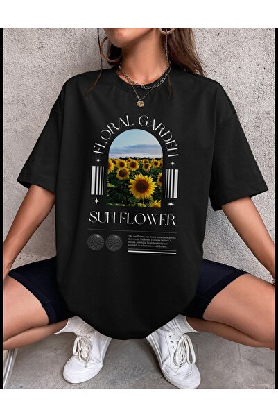 Jose Clothing Tricou oversize imprimat din bumbac organic