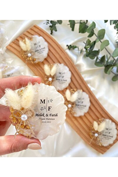 Gami Handmade Epoksi Magnet 25 Adet Söz Nişan Nikah Düğün Kına Hediyelik Orga...