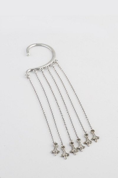 New Obsessions Women's Silver Basil Earrings 4473
