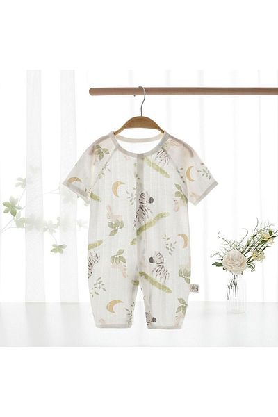 portofino Organic Summer Jumpsuit for Baby Boys and Girls - Short Sleeve