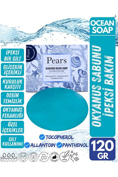 Pears Original Pure and Soft Soap 100gr + Glycerin Ocean Soap 120gr