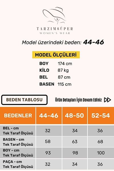 tarzımsüper Plus Size Lycra Cotton Comfort Model - FlexiBle and ComfortaBle Wide Leg Trousers