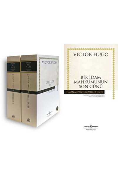 TÜRKİYE İŞ BANKASI KÜLTÜR YAYINLARI Victor Hugo 2 Kitap Set Sefiller (2 Kitap Tam Metin)-bir Idam Mahkumunun Son Günü