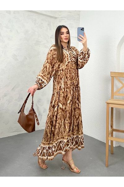 Cardella Φόρεμα με μπαλόνι μανίκι και φουσκωτό χιτζάμπ - 100% βισκόζη