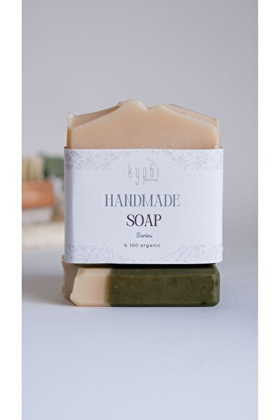 Kyphi Natural صابون طبيعي "Green Dance" بزيت الأرز والباتشولي العطري - صناعة يدوية 100%