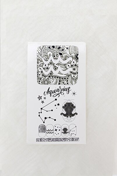 Flash Tattoos® Kova Burcu El - Tırnak Dövmesi