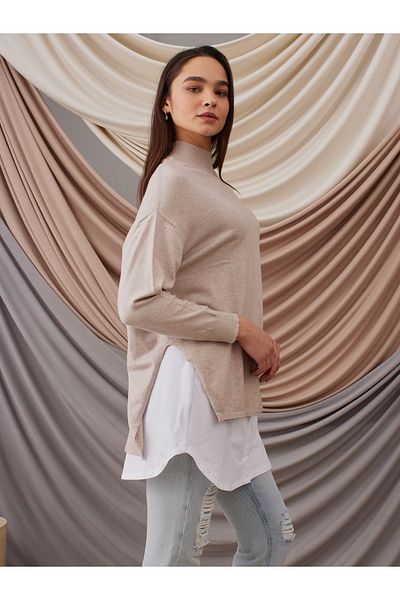 Femple Modest White Hijab Oval Basen Concealer - Husă rotundă pentru șold