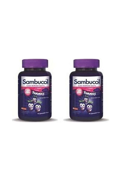 Sambucol Plus Kids Yummies - 60 Chewable Tablets, Pack of 2