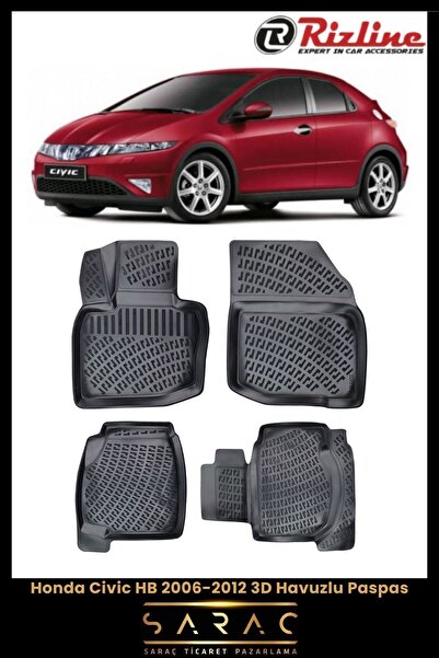 Rizline Honda Civic Hb 2007 Model 3d Havuzlu Paspas
